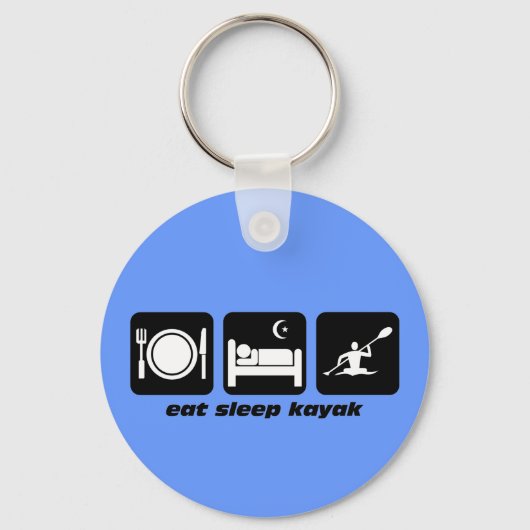 Porte-clés manger le kayak de sommeil (Recto)
