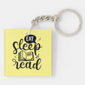 Porte-clés Manger Lire le livre de sommeil Lover (Dos)