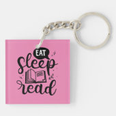 Porte-clés Manger Lire le livre de sommeil Lover (Dos)