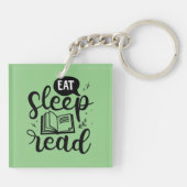 Porte-clés Manger Lire le livre de sommeil Lover (Dos)