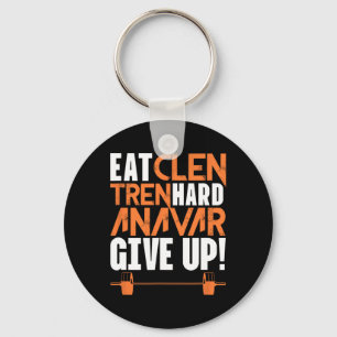 Porte-clés Manger Sain Tren Dur Gym Bodybuilding Fitness Work