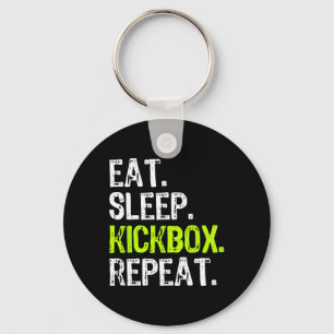 Porte-clés Manger Sleep Kickbox Répéter Kickboxing Boxing Fu