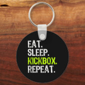 Porte-clés Manger Sleep Kickbox Répéter Kickboxing Boxing Fu (Recto)