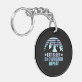 Porte-clés Manger Sleep Snowboard Répéter (Devant gauche)