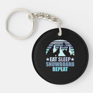 Porte-clés Manger Sleep Snowboard Répéter