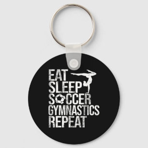 Porte-clés Manger Sommeil Football Gymnastique Répéter Sport