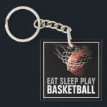Porte-clés Manger Sommeil Jouer Basket-Ball Artwork Motivatio<br><div class="desc">Oeuvres de jeu populaires américaines et internationales - I Love This Game. Sports Populaires - Basketball Game Ball Image.</div>