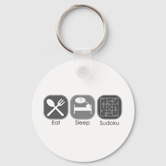 Porte-clés Manger Sudoku Sleep Copie (Recto)