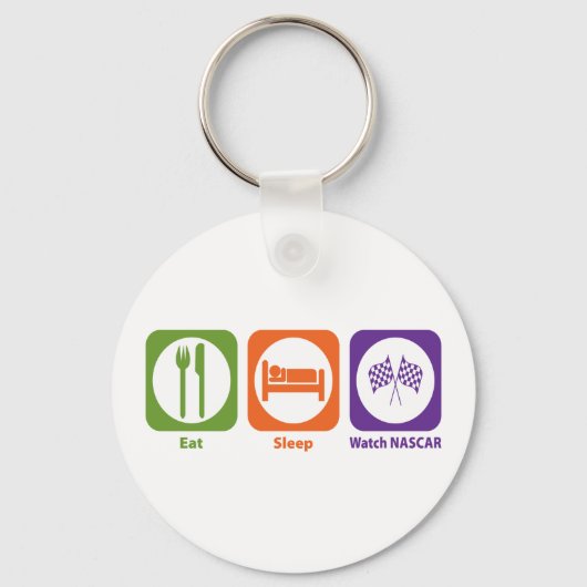 Porte-clés Manger Veille du sommeil NASCAR (Recto)