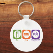 Porte-clés Manger Veille du sommeil NASCAR (Recto)