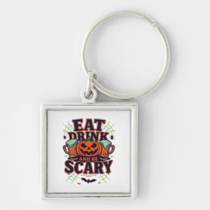 Porte-clés Mangez Boire Et Soyez Effrayant Halloween Design C