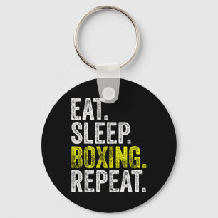 Porte-clés Mangez Boxe de sommeil Répétez Boxer Fighter Comba