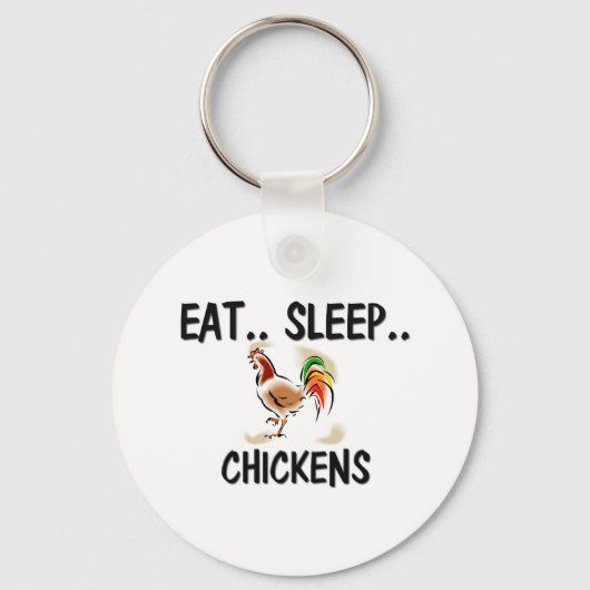 Porte-clés Mangez des POULET de sommeil (Recto)