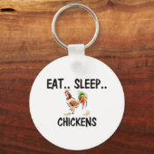 Porte-clés Mangez des POULET de sommeil (Recto)