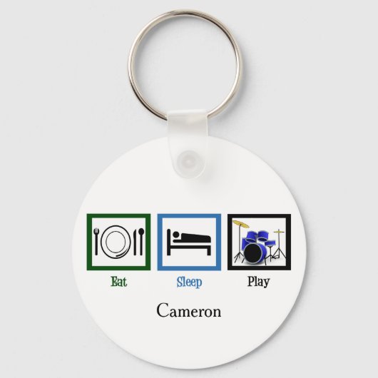 Porte-clés Mangez des tambours de veille (Recto)