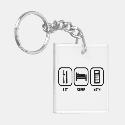 PORTE-CLÉS MANGEZ, DORMEZ, DES MATHS (Devant gauche)