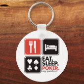 Porte-clés Mangez du poker de sommeil (Recto)