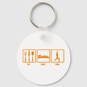 Porte-clés Mangez du yoga endormi