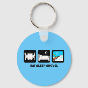 Porte-clés mangez la pelle à sommeil