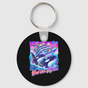 Porte-clés Mangez La Rich Whale 90s Orca Drôle Baleine Animal