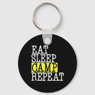 Porte-clés Mangez Le Camp De Sommeil Répéter - Camping Camper