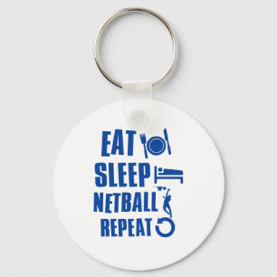 Porte-clés Mangez le net-ball de sommeil