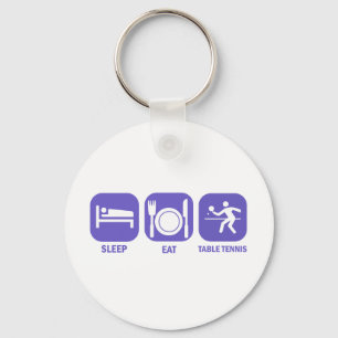 Porte-clés mangez le ping-pong de sommeil
