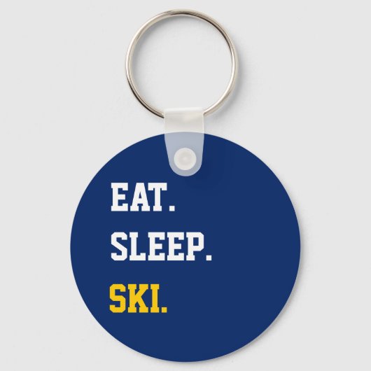 Porte-clés Mangez le ski du sommeil (Recto)