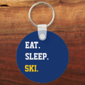 Porte-clés Mangez le ski du sommeil (Recto)