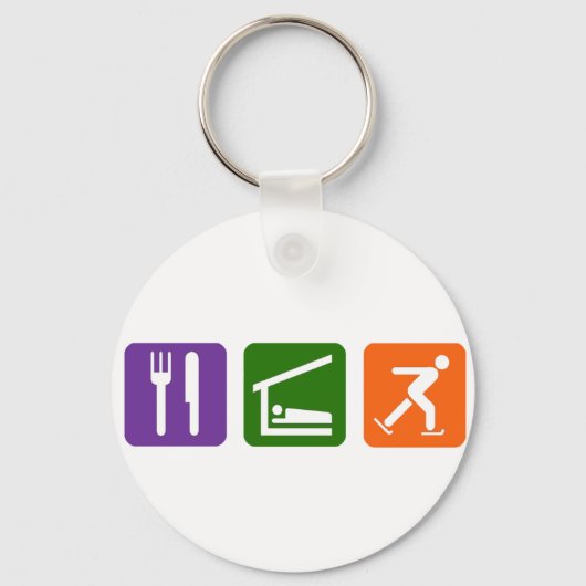 Porte-clés Mangez le sommeil Patinage sur glace (Recto)