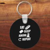 Porte-clés Mangez Sleep Aikido Répéter l'idée de cadeau (Recto)