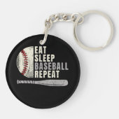 Porte-clés Mangez Sleep Baseball Répéter Funny Baseball Playe (Dos)