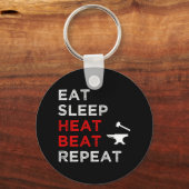 Porte-clés Mangez Sleep Heat Beat Répéter (Recto)