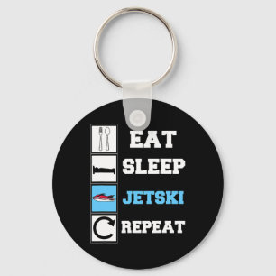 Porte-clés Mangez Sleep Jetski Répéter Funny Jet Ski