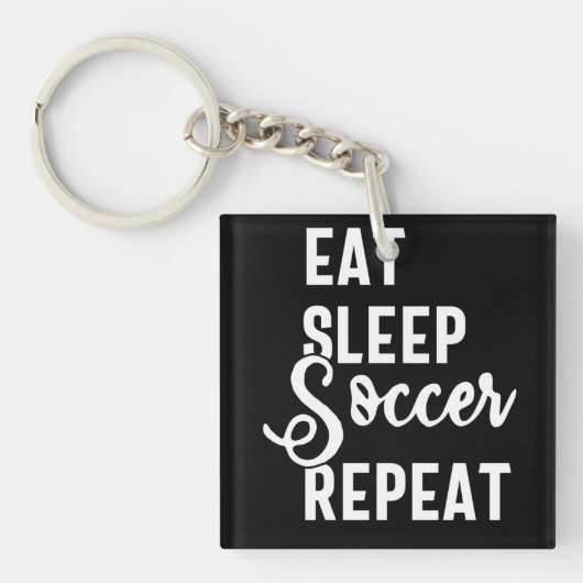 Porte-clés mangez sommeil soccer répéter (Devant)