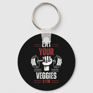 Porte-clés Mangez Vos Légumes Végétaliens Gym Fitness Gym Ent