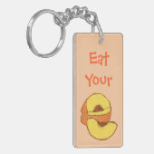 Porte-clés Mangez vos pêches (Devant gauche)