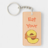 Porte-clés Mangez vos pêches (Devant)