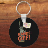 Porte-clés Manifestation anti-Trump 5 avril Statue de L (Recto)