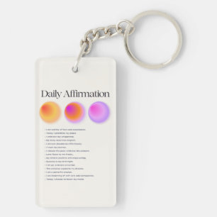 Porte-clés manifestation d'affirmations quotidiennes