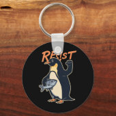 Porte-clés Manifestation de protestation de l'activiste Pengu (Recto)