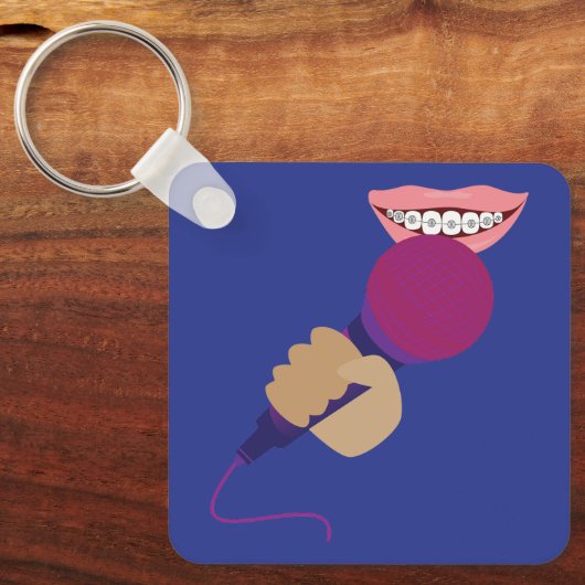 Porte-clés Manipulation de microphone (Recto)