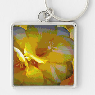 Porte-clés Manipulation numérique de Freesia Jaune