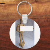 Porte-clés Mannequin artiste de message personnalisable (Recto)