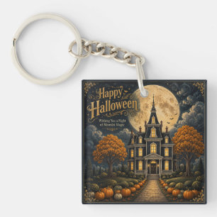Porte-clés Manoir Élégant Hanté Halloween