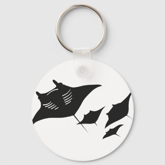 Porte-clés mantarochen manta ray scuba plongeon (Recto)