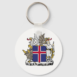 Porte-clés Manteau officiel de l'Islande de symbole
