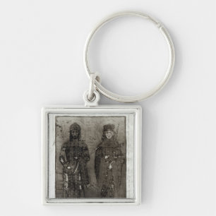Porte-clés Manuel I Comnenus et impératrice Maria d'Antioch