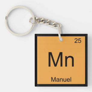 Porte-clés Manuel Nom Chimie Élément Tableau Périodique