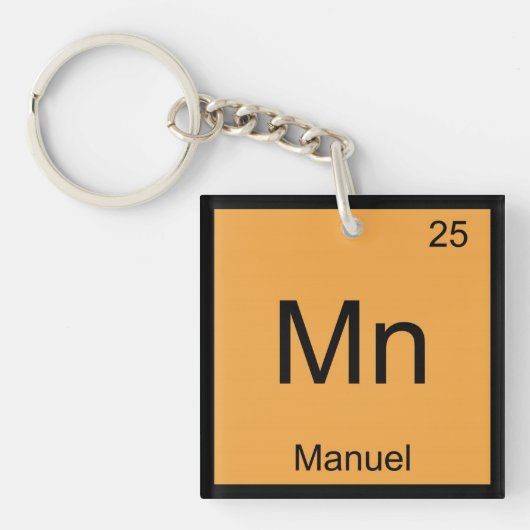 Porte-clés Manuel Nom Chimie Élément Tableau Périodique (Devant)